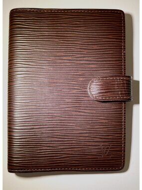 Louis Vuitton Brown Epi Small Agenda Booklet